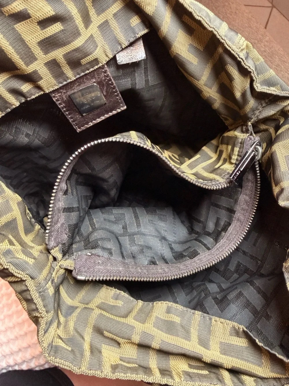 Authentic Vintage Fendi Zucca Canvas Tote - Picture 7 of 10